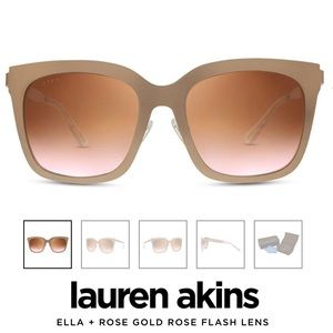 Diff eyewear Lauren Akins rose gold glasses